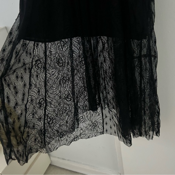 MAJE black lace dress see though long dress NWT sz2 - Picture 5 of 9
